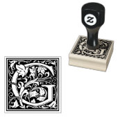 ウィリアム・モリス文字Gモノグラム ラバースタンプ (押印)