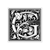 ウィリアム・モリス文字Gモノグラム ラバースタンプ (インプリント)