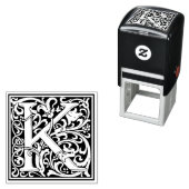 ウィリアム・モリス文字Kビクトリアンフローラスタンプ セルフインキングスタンプ (インサイチュ)