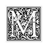 ウィリアム・モリス文字Mビクトリアンフローラスタンプ セルフインキングスタンプ (デザイン)