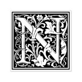 ウィリアム・モリス文字Nビクトリアンフローラスタンプ セルフインキングスタンプ (デザイン)