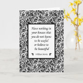 ウィリアム・モリス有名な引用美しい家 カード (黄色い花)