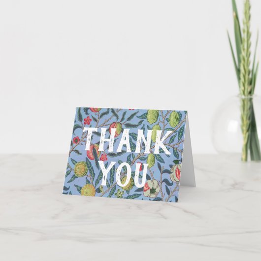 ウィリアム・モリス果実またはザクロ植物学 サンキューカード (正面)
