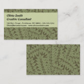 ウィリアム・モリス枝葉壁紙 名刺 (正面/裏面)