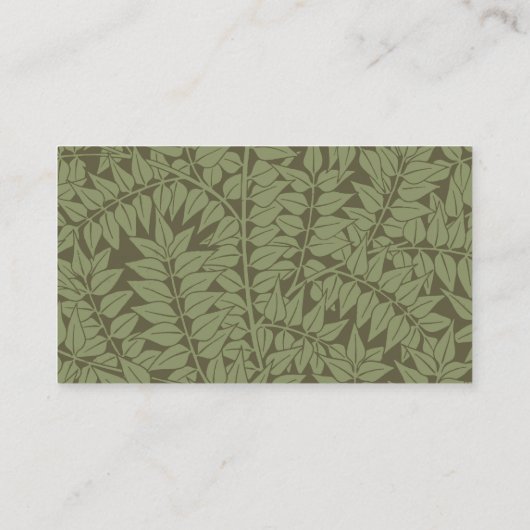 ウィリアム・モリス枝葉壁紙 名刺 (裏面)