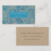 ウィリアム・モリス植物模様名刺 名刺 (正面/裏面)