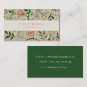 ウィリアム・モリス植物模様名刺 名刺 (正面/裏面)