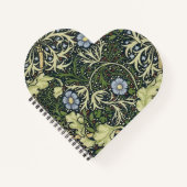 ウィリアム・モリス海苔パターンフローラヴィンテージアート ノートブック (正面)