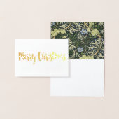 ウィリアム・モリス海苔パターンフローラヴィンテージアート 箔カード (ディスプレー)