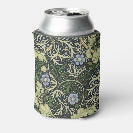 ウィリアム・モリス海苔パターンフローラヴィンテージアート 缶クーラー (缶裏面)