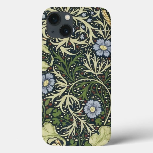 ウィリアム・モリス海苔パターンフローラヴィンテージアート Case-Mate iPhoneケース (裏面)