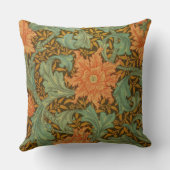 ウィリアム・モリス独身のステムパターンアールヌーボー クッション (裏面)