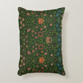 ウィリアム・モリス紫とオダマキ(植物) アクセントクッション (正面(垂直))