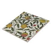 ウィリアム・モリス美しい果実の葉の花が赤 タイル (側面)