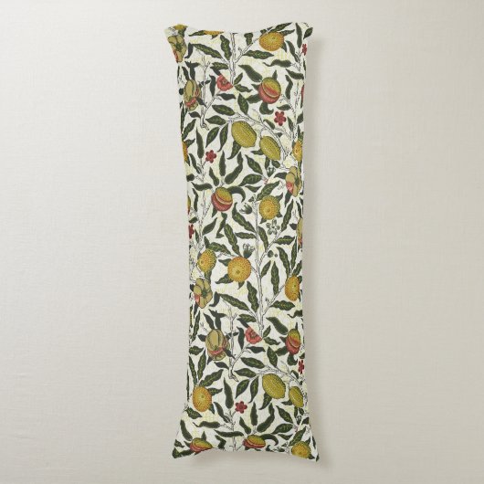 ウィリアム・モリス美しい果実の葉の花が赤 ボディピロー (正面縦)