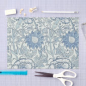 ウィリアム・モリス美しい花のパターン、青、バラ 薄葉紙 (クラフト)