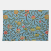 ウィリアム・モリス美しい葉のカラフル果実 キッチンタオル (横)