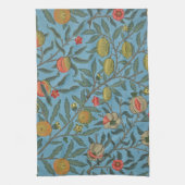 ウィリアム・モリス美しい葉のカラフル果実 キッチンタオル (縦)
