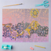 ウィリアム・モリス花と離れティッシュペーパー 薄葉紙 (クラフト)