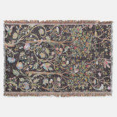 ウィリアム・モリス花園の鳥 スローブランケット (正面)