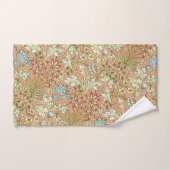 ウィリアム・モリス花柄の花ピンク・ブルー バスタオルセット (ハンドタオル)