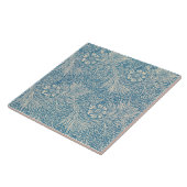 ウィリアム・モリス花柄の花ブルーホワイト タイル (側面)