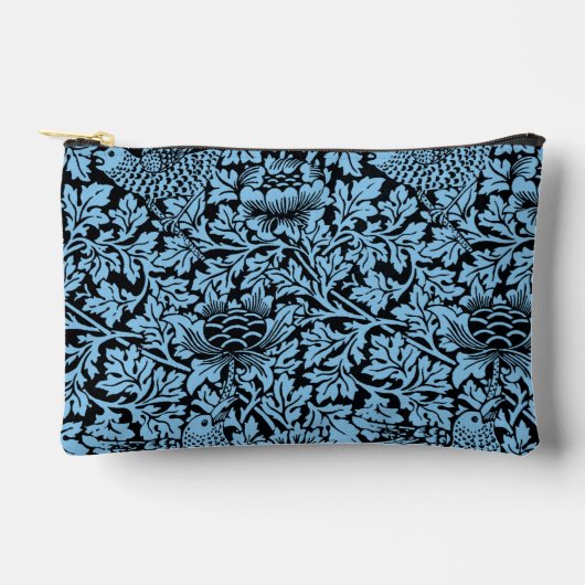 ウィリアム・モリス花柄バードアネノーム アクセサリーポーチ (正面)