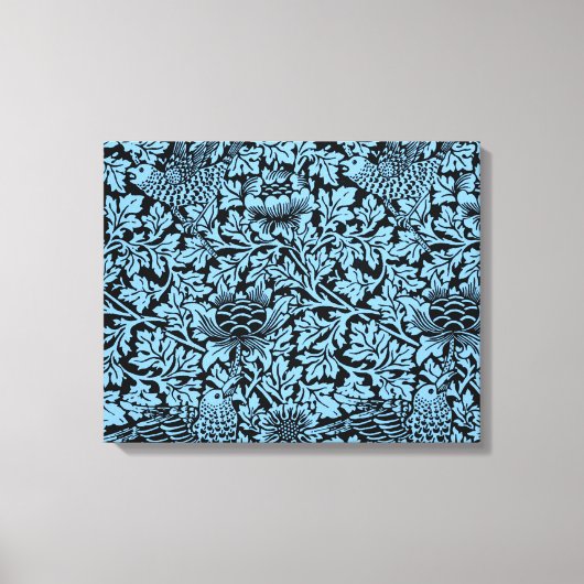 ウィリアム・モリス花柄バードアネノーム キャンバスプリント (正面)