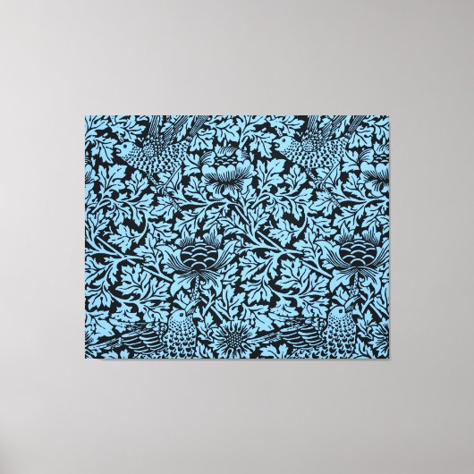 ウィリアム・モリス花柄バードアネノーム キャンバスプリント (正面)