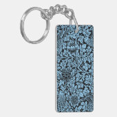 ウィリアム・モリス花柄バードアネノーム キーホルダー (正面左)