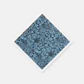 ウィリアム・モリス花柄バードアネノーム スタンダードカクテルナプキン (角)