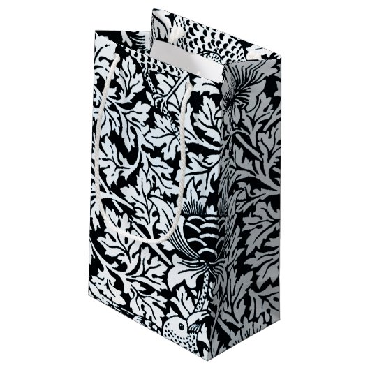 ウィリアム・モリス花柄バードアネノーム スモールペーパーバッグ (裏面アングル)