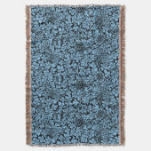 ウィリアム・モリス花柄バードアネノーム スローブランケット (正面縦)