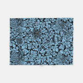 ウィリアム・モリス花柄バードアネノーム フリースブランケット (正面(横))