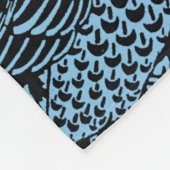 ウィリアム・モリス花柄バードアネノーム フリースブランケット (角)