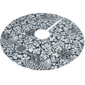 ウィリアム・モリス花柄バードアネノーム ブラッシュドポリエステルツリースカート (アングル)