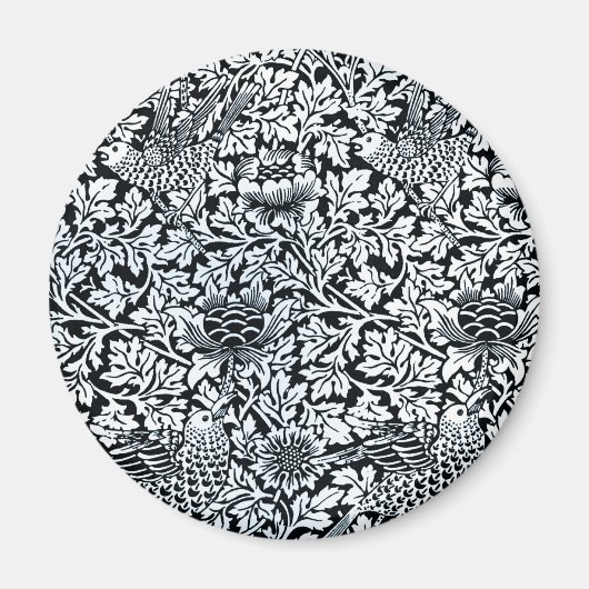 ウィリアム・モリス花柄バードアネノーム マグネット (正面)