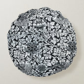 ウィリアム・モリス花柄バードアネノーム ラウンドクッション (裏面)