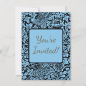 ウィリアム・モリス花柄バードアネノーム 招待状 (正面)