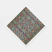 ウィリアム・モリス花茎緑黄赤 スタンダードランチョンナプキン (角)