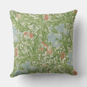 ウィリアム・モリス花葉の鳥の青 クッション (裏面)