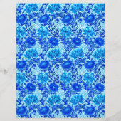 ウィリアム・モリス菊の影のデニムブルー (正面)