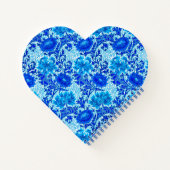 ウィリアム・モリス菊の影のデニムブルー ノートブック (裏面)