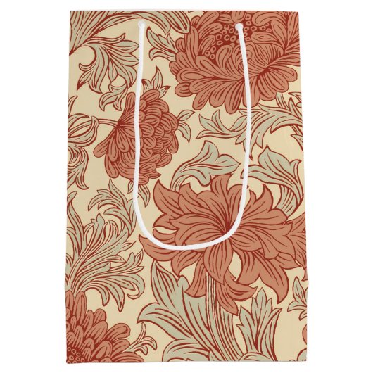 ウィリアム・モリス菊の柄ミディアムギフトB ミディアムペーパーバッグ (裏面)