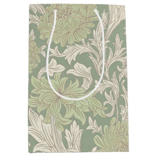 ウィリアム・モリス菊の柄ミディアムギフトB ミディアムペーパーバッグ (正面)