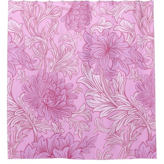 ウィリアム・モリス菊の模様シャワーカータイ シャワーカーテン (正面)