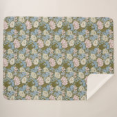 ウィリアム・モリス菊の花の模様の葉 シェルパブランケット (正面(横))