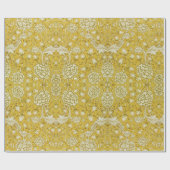 ウィリアム・モリス菊の花の模様の葉 ラッピングペーパー (フラット)