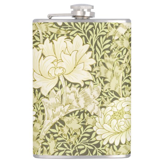 ウィリアム・モリス菊の花柄 フラスク (正面)