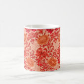 ウィリアム・モリス菊コーラルオレンジ コーヒーマグカップ (中央)